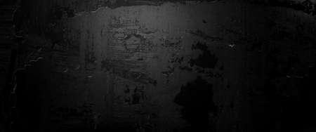 Horror Cement Texture. Grunge scary background. Wall Concrete Old blackの写真素材