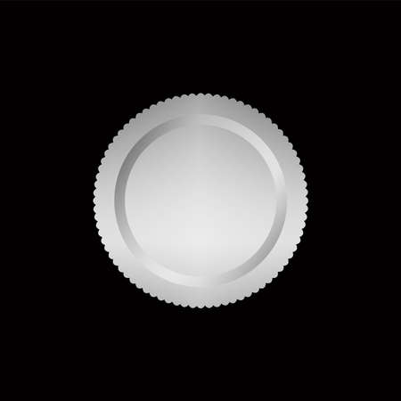 seal stamp gold luxury elegant banner icon, Vector illustration certificate silver foil seal or medal isolated.のイラスト素材