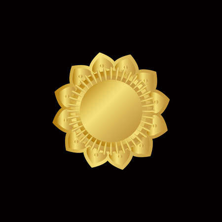 seal stamp gold luxury elegant banner icon, Vector illustration certificate silver foil seal or medal isolated.のイラスト素材