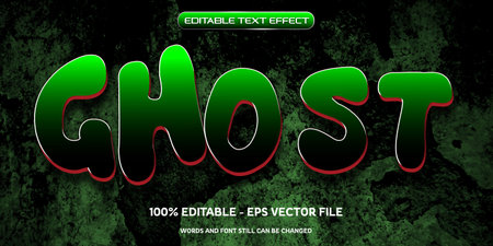 Editable text effect Vampire style with dark cracked wall backgroundのイラスト素材