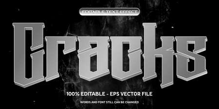 Editable text effect Vampire style with dark cracked wall backgroundのイラスト素材