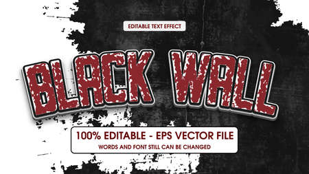 Distro editable text effect EPS Vectorのイラスト素材