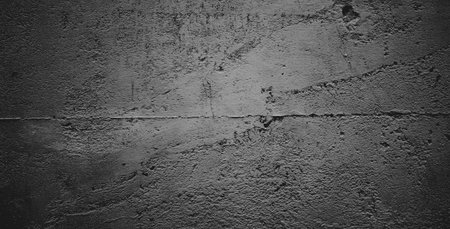 Black dark grunge background and texture of black concrete wall.