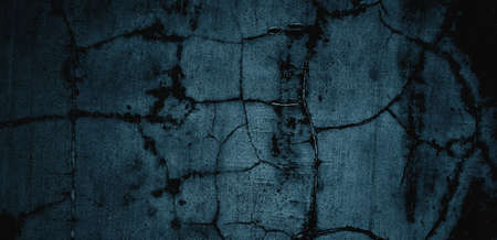 Blue wall texture. Abstract background. Dark cement texture for background. scary concreteの写真素材