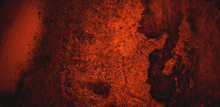 Red grunge texture. wall scary concrete, Horror cement for background.
