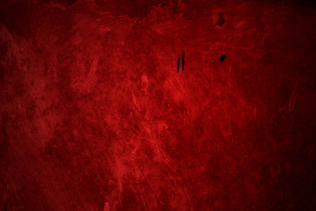 Red wall texture background. scary red wall for background, Old shabby blood paint and plaster...