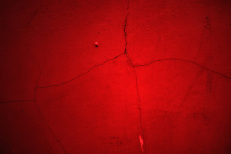 Red wall texture background. scary red wall for background, Old shabby blood paint and plaster...