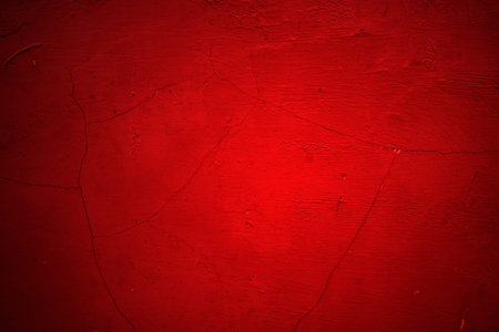 Red wall texture background. scary red wall for background, Old shabby blood paint and plaster...