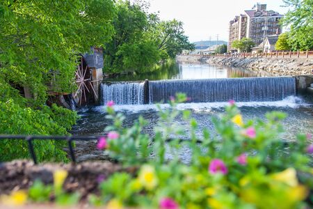 Beautiful landscape of Old Mill in Pigeon Forge - Smoky Mountains area ,Tennessee USA.の写真素材