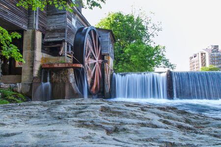 Beautiful landscape of Old Mill in Pigeon Forge - Smoky Mountains area ,Tennessee USA.の写真素材