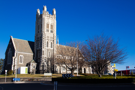 Church at New Zealand with blue skyのeditorial素材