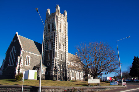 Church at New Zealand with blue skyのeditorial素材