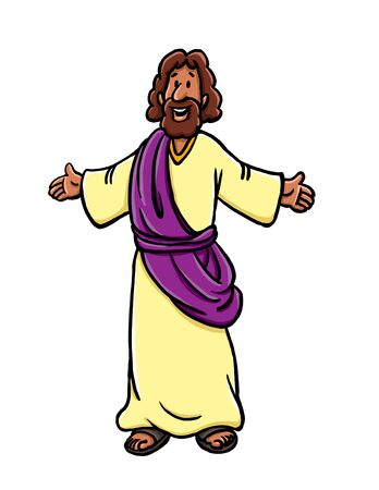 Jesus with arms openの写真素材