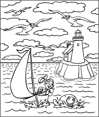 Seashore Coloring Pageの写真素材