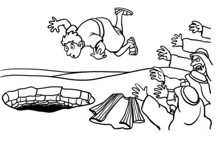 Coloring Page of Joseph and Brothersの写真素材