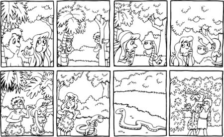 Story of Adam and Eveのイラスト素材