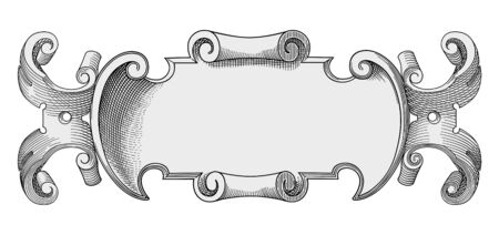 Retro banner vectorのイラスト素材