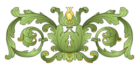 Flower decoration design elements のイラスト素材