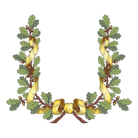 Oak Wreath のイラスト素材