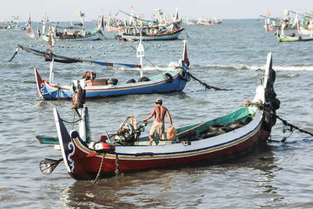 Fishing boat in the sea. Fishing boats in the sea.の写真素材