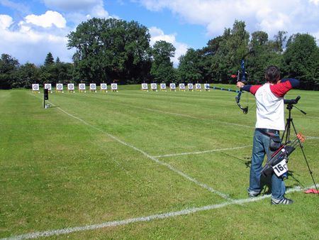 An official target shooting  archer aim and shootsの写真素材
