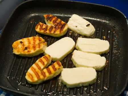 Traditional food from Cyprus Halloumi Cheeseの写真素材