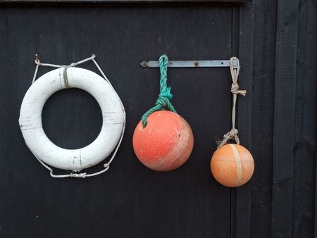 Fishing marine background equipment lifering and buoyの写真素材