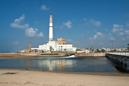 Riding coal electricity power station Tel-Aviv Israelのeditorial素材