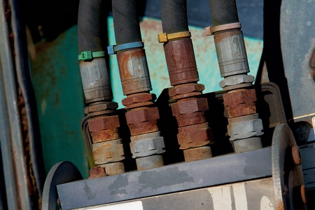 Industrial Details Background - parts of hydraulic machinery                               の写真素材