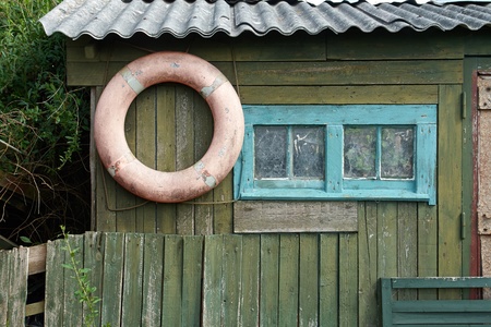 Beautiful rustic wooden old fishing shed by the ocean                                の写真素材