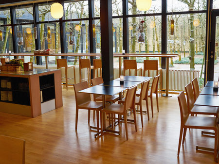 Modern Classical Design Coffee Shop Cafe Restaurant Interiorのeditorial素材