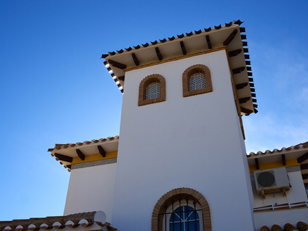 Traditional classical local Spanish style house private villa home real estate Spainの写真素材