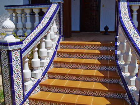 Traditional classical local Spanish style house private villa home real estate Spainの写真素材