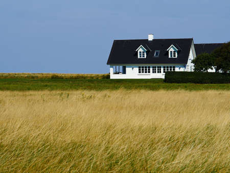Beautiful classical summer house in the middle of nature great escape on vacations - with space for graphics and textの写真素材