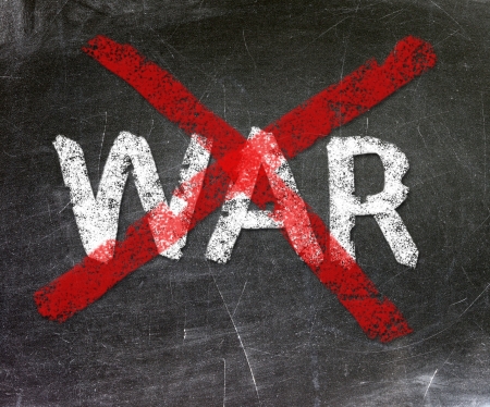 War written on a chalkboard                        の写真素材