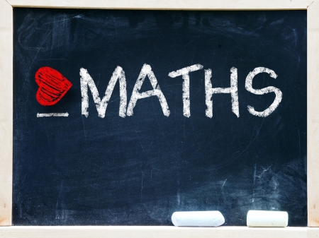 I love maths written on a chalkboard                     の写真素材