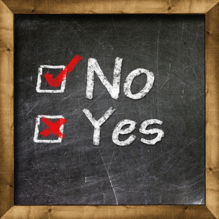 Yes no choiceの写真素材