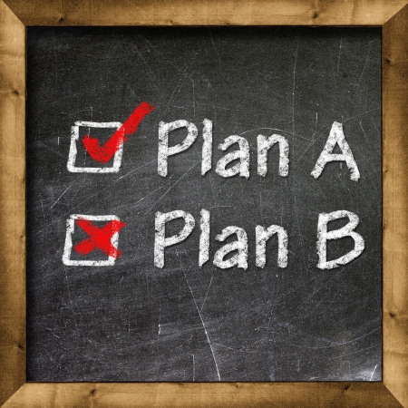 Plan A Plan B choiceの写真素材