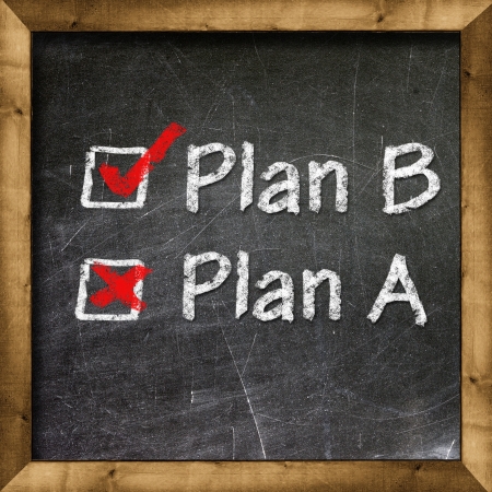 Plan A Plan B choiceの写真素材