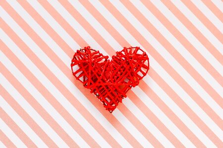 red heart on a piece of paperの写真素材
