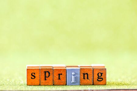 Spring Wooden Letterpress Themeの写真素材