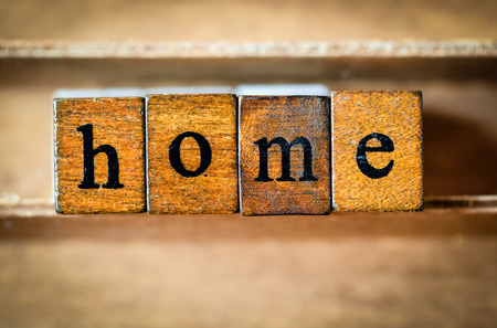 Home concept vintage letterpressの写真素材