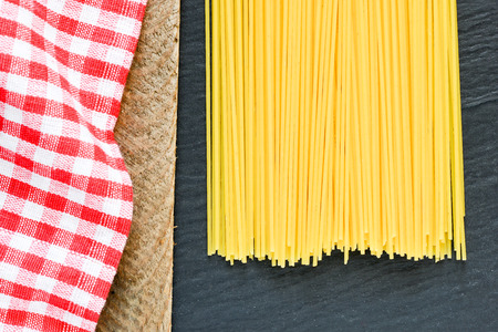 Raw Noodles. Italian raw pasta.の写真素材