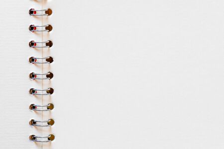 Empty notebook and pen - top view. High resolution photo.