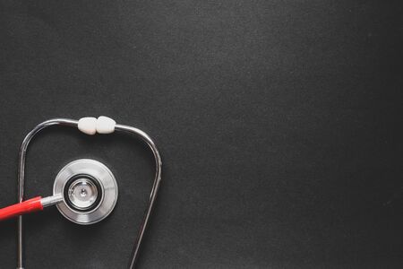 Stethoscope, heart health, health insurance concept, world heart day, world health dayの写真素材