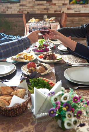 A feast company will dine together friendsの写真素材