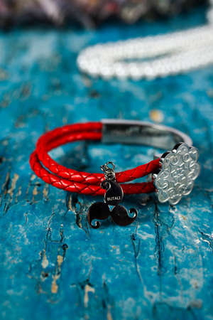 Buta Pattern Jewelry Bracelet leather belt Azerbaijan National Pattern Antique National Treasureの写真素材