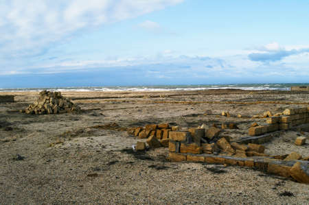 Azerbaijan Baku beach Caspian Sea Novkhani location when there was still an empty place on the shore...
