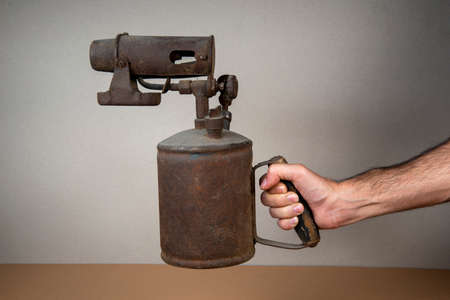 Antique gasoline burner manual 70s rusty