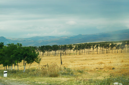 Azerbaijan Zakatala Out of town Villageの写真素材